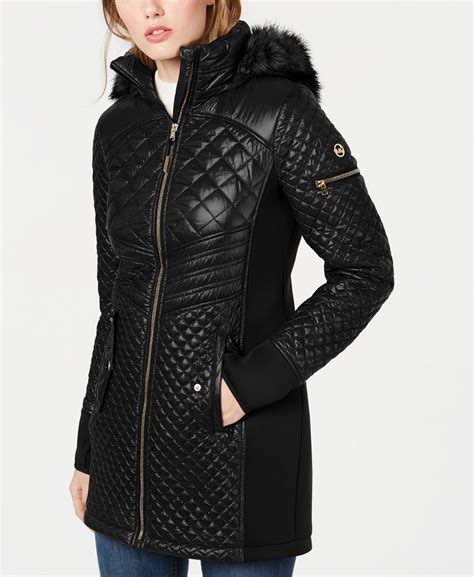 michael michael kors hooded faux-fur-trim puffer coat|macy's Michael Kors puffer coat.